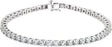 Platinum Round Natural Diamond Line Bracelet