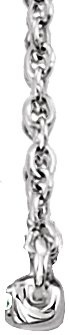 14K Gold Round Natural Diamond Bar Necklace – up to 1/3 CTW - White Gold - view 2
