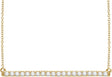 14K Gold Round Lab-Grown Diamond Accented Bar Necklace - Yellow Gold