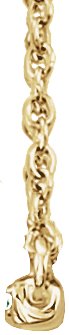 14K Gold Round Lab-Grown Diamond Bar Necklace - Yellow Gold - view 2