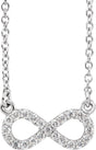 Platinum Round Natural Diamond Infinity Necklace