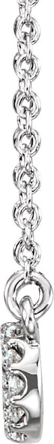 Platinum Round Natural Diamond Infinity Necklace - view 2