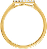 14K Gold Round Natural Diamond Cluster Ring VI - Yellow Gold - view 2
