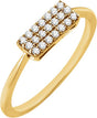 14K Gold Round Natural Diamond Cluster Ring VI - Yellow Gold