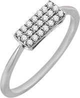 14K Gold Round Natural Diamond Cluster Ring VI - White Gold