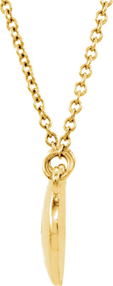 14K Gold Round Natural Diamond Accented Circle Necklace – 0.02 CTW - Yellow Gold - view 2