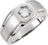 14K Gold Round Natural Diamond Solitaire Ring – 3.9mm Stones - view 3