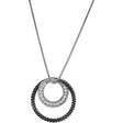 14K Gold Round Natural Diamond Diamond Double Circle Necklace or Pendant