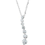 14K Gold Journey Graduated Necklace - White Gold