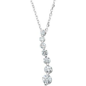 14K Gold Journey Graduated Necklace - White Gold
