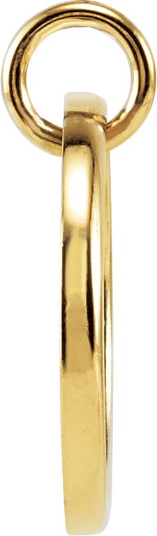 14K Gold Round Natural Diamond Posh Mommy® Initial Necklace or Pendant - Yellow Gold - view 2