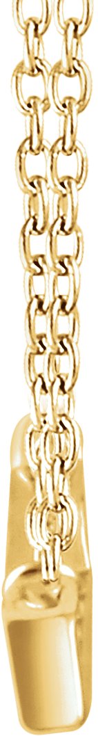 14K Gold Straight Baguette Natural Diamond Baguette Bar Necklace - Yellow Gold - view 2
