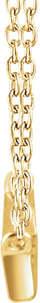 14K Gold Straight Baguette Natural Diamond Baguette Bar Necklace - Yellow Gold - view 2