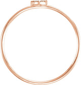 14K Gold Round Natural Diamond Petite Cluster Ring II - Rose Gold - view 2