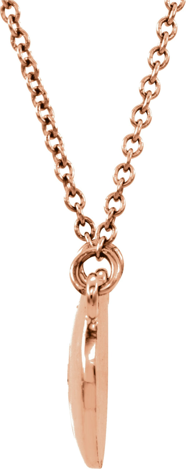 14K Gold Round Natural Diamond Accented Circle Necklace – 0.02 CTW - Rose Gold - view 2