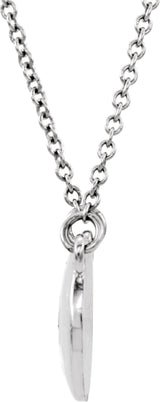 14K Gold Round Natural Diamond Accented Circle Necklace – 0.02 CTW - White Gold - view 2
