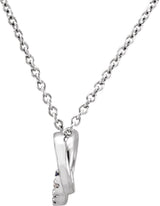 14K Gold Round Natural Diamond Interlocking Circle Necklace - view 2