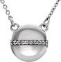 Platinum Round Natural Diamond Circle Necklace