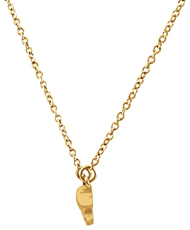 14K Gold Bar Necklace - Yellow Gold - view 2