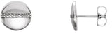 Platinum Round Natural Diamond Accented Circle Earrings