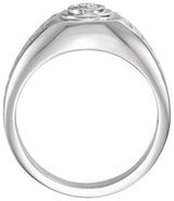 14K Gold Round Natural Diamond Solitaire Ring III - view 2