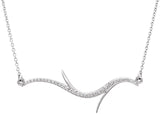 Platinum Freeform Bar Necklace