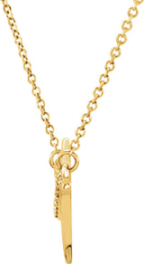 14K Gold Freeform Bar Necklace - Yellow Gold - view 2