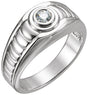 14K Gold Round Natural Diamond Solitaire Ring III