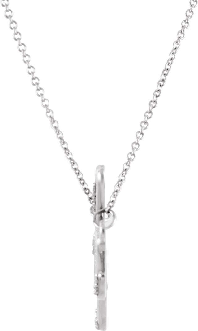 14K Gold "Hope" Phrase Necklace - White Gold - view 2
