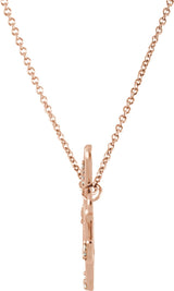 14K Gold "Hope" Phrase Necklace - Rose Gold - view 2