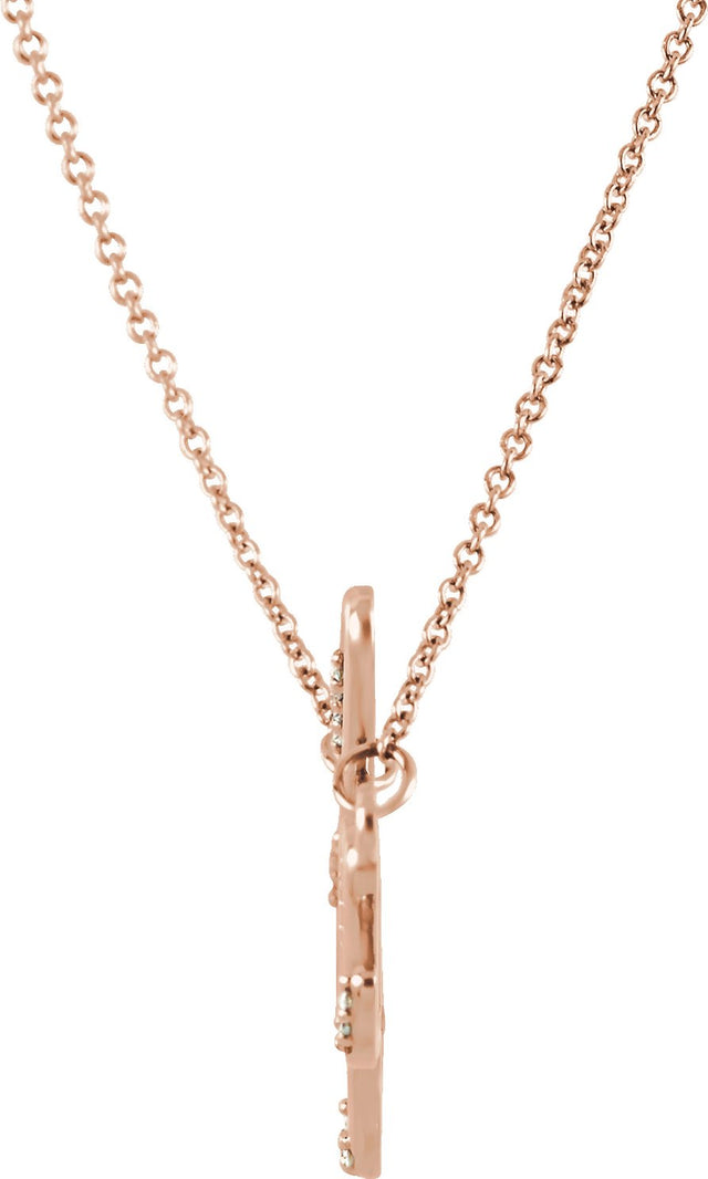 14K Gold "Hope" Phrase Necklace - Rose Gold - view 2