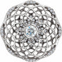 Platinum Round Natural Diamond Cage Pendant