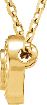 14K Gold Round Natural Diamond Bezel-Set Rope Slide Pendant - Yellow Gold - view 2