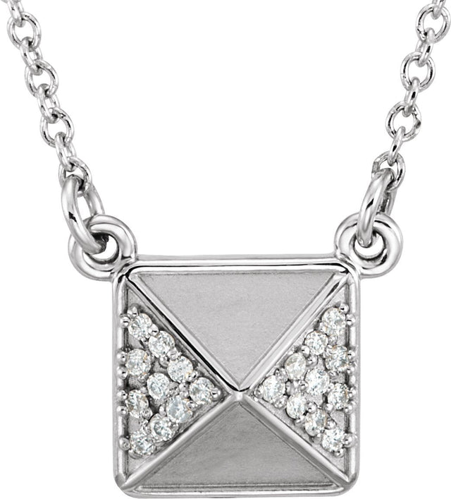 Platinum Pyramid Necklace