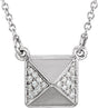 Platinum Pyramid Necklace
