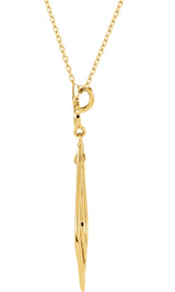 14K Gold Round Natural Diamond Fleur-de-lis Necklace or Pendant – 1.75mm Stones - view 2
