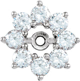 14K Gold Lab-Grown Diamond Halo-Style Earring Jackets II - White Gold