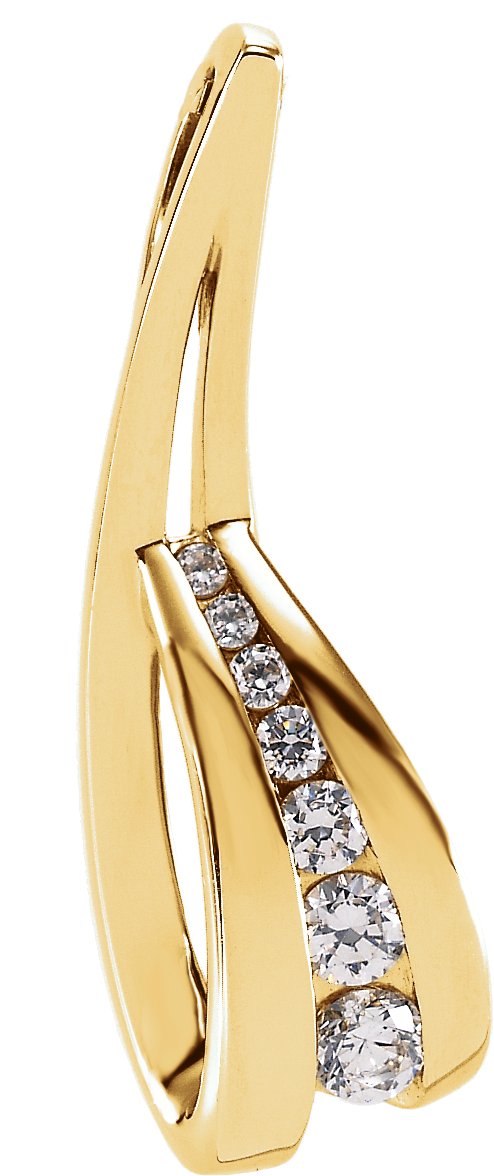 18K Gold Journey Pendant – 30.7x10.5mm - White Gold - view 3