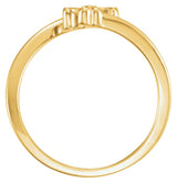 14K Gold Youth Cross Ring - view 2