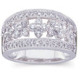 14K Gold Natural Diamond Accented Floral Ring
