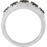 14K Gold Round Natural Diamond Cluster Ring – 3/4 CTW - view 2
