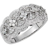 14K Gold Round Natural Diamond Accented Ring X