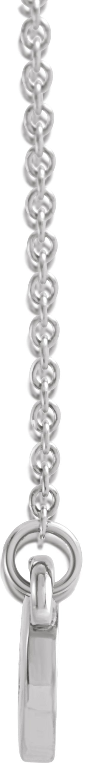14K Gold Round Natural Diamond Heart Necklace – 0.03 CTW - White Gold - view 2