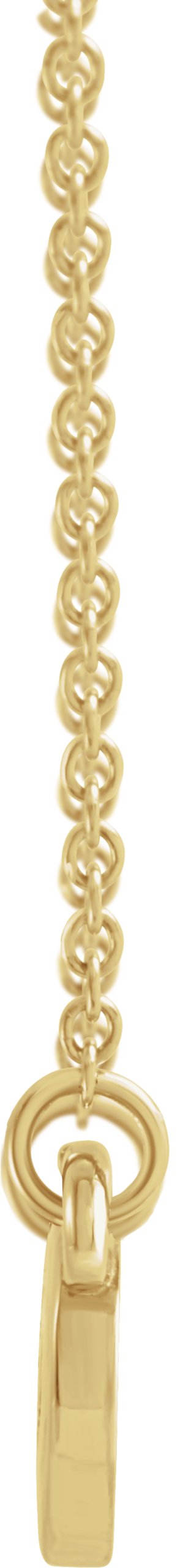 14K Gold Round Natural Diamond Heart Necklace – 0.03 CTW - Yellow Gold - view 2
