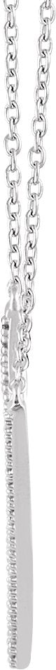 14K Gold Round Natural Diamond V Necklace – 1/6 CTW - White Gold - view 2
