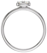 Platinum Round Natural Diamond Stackable Cluster Ring – 2.5mm Stones - view 2
