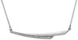 14K Gold Bar Necklace - White Gold