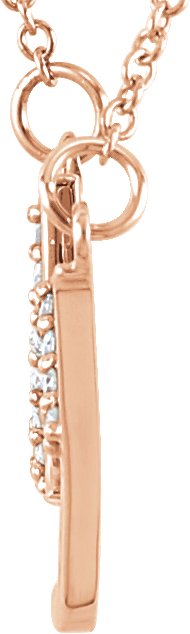 14K Gold "Lucky" Phrase Necklace - Rose Gold - view 2