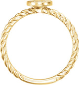14K Gold Round Natural Diamond Cluster Ring II - Yellow Gold - view 2