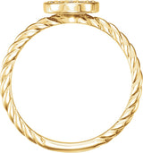 14K Gold Round Natural Diamond Cluster Ring III - Yellow Gold - view 2